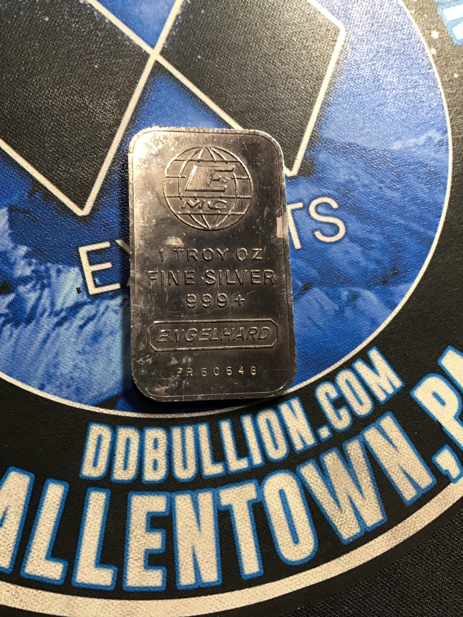 Engelhard MC Logo 1 oz. Vertical .999 Silver Bar – DDB