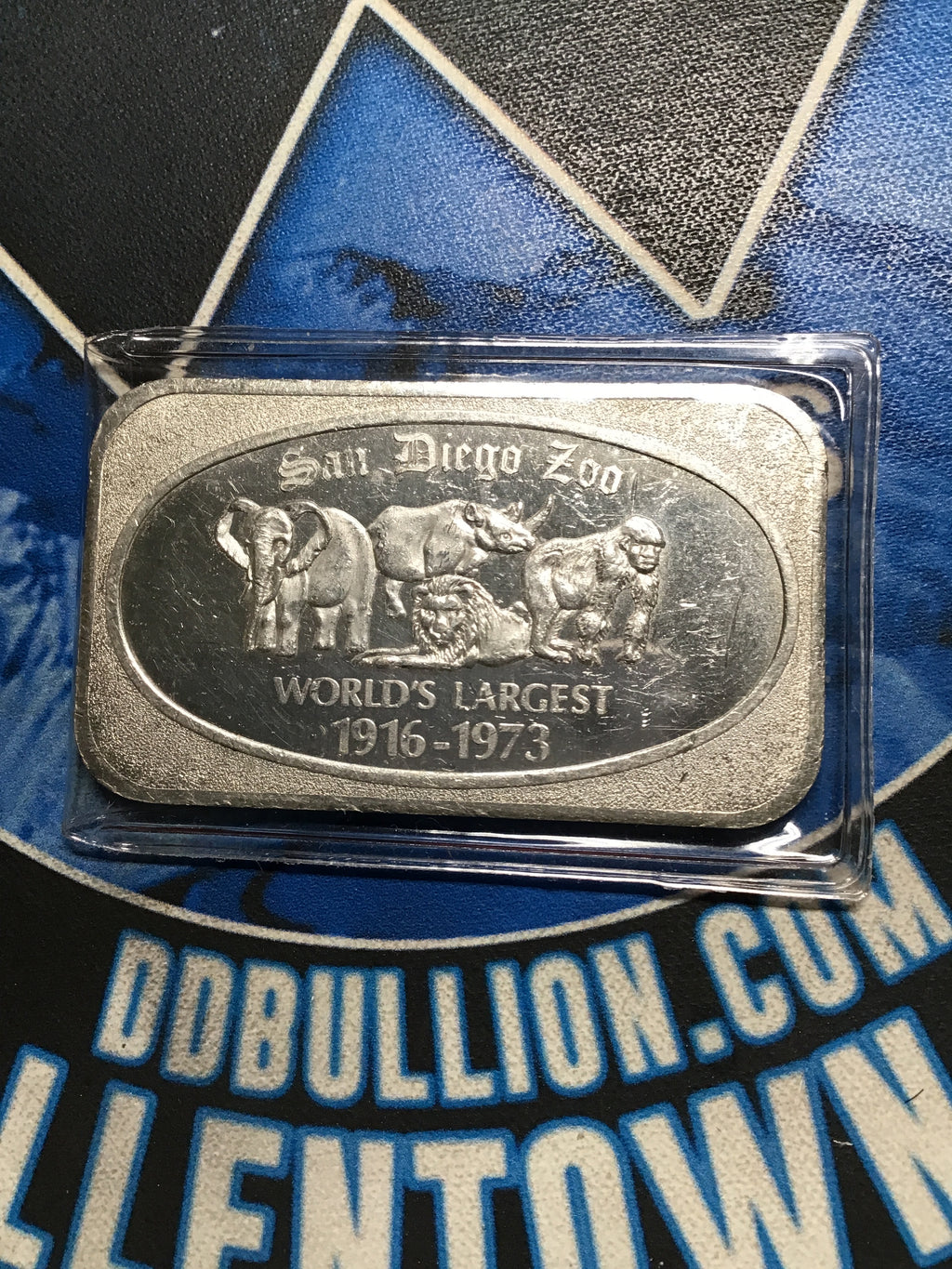 1973 United States Silver Corp. San Diego Zoo Silver Bar