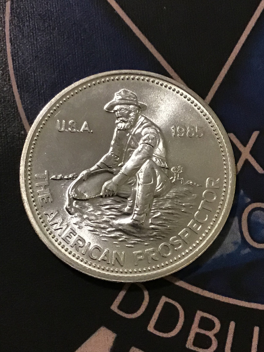 1985 1 oz. .999 Silver Engelhard Prospector Round-Eagle