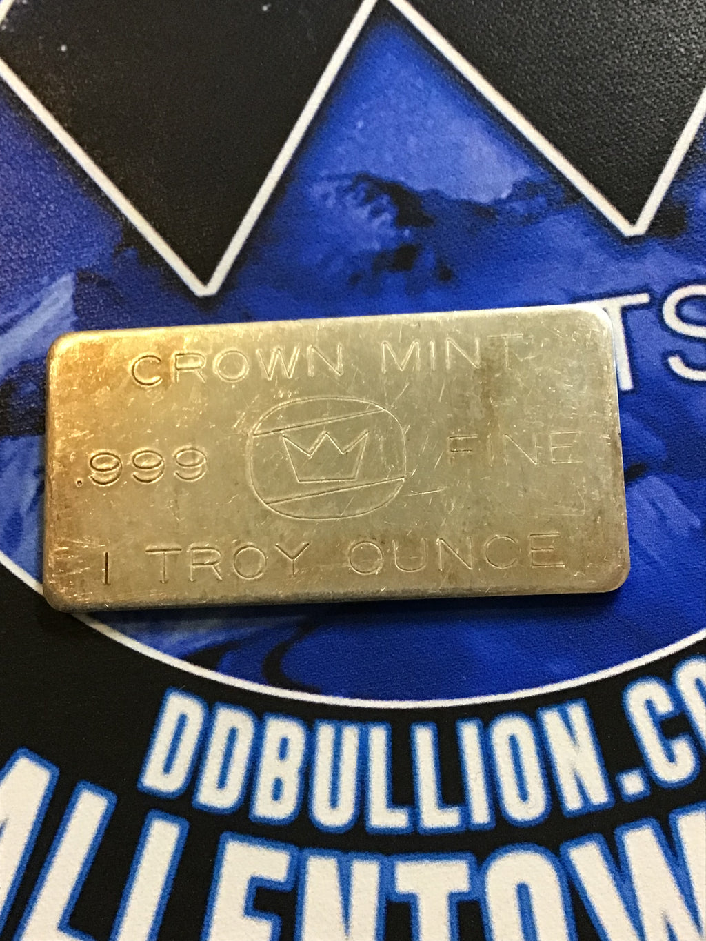 Rare Vintage Crown Mint 1oz. Silver Bar-.999