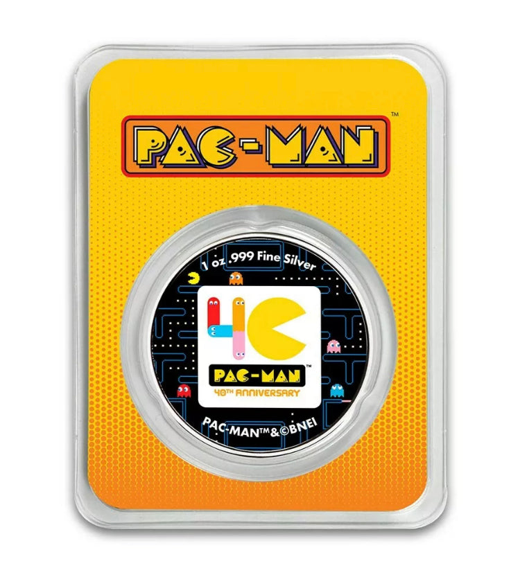 2020 New Release PAC-MAN™  40th Anniversary Colorized Coin- .999 Fine Silver