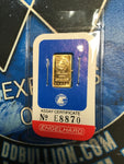 Vintage Engelhard 1 Gram 999.9 Gold Bar Assay- #E8870