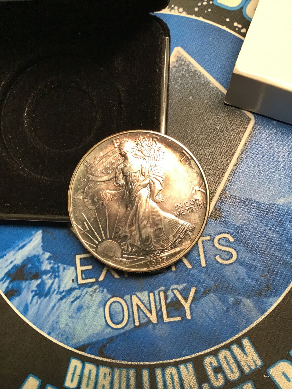 Toned 1992 American Silver Eagle- .999 Fine Silver