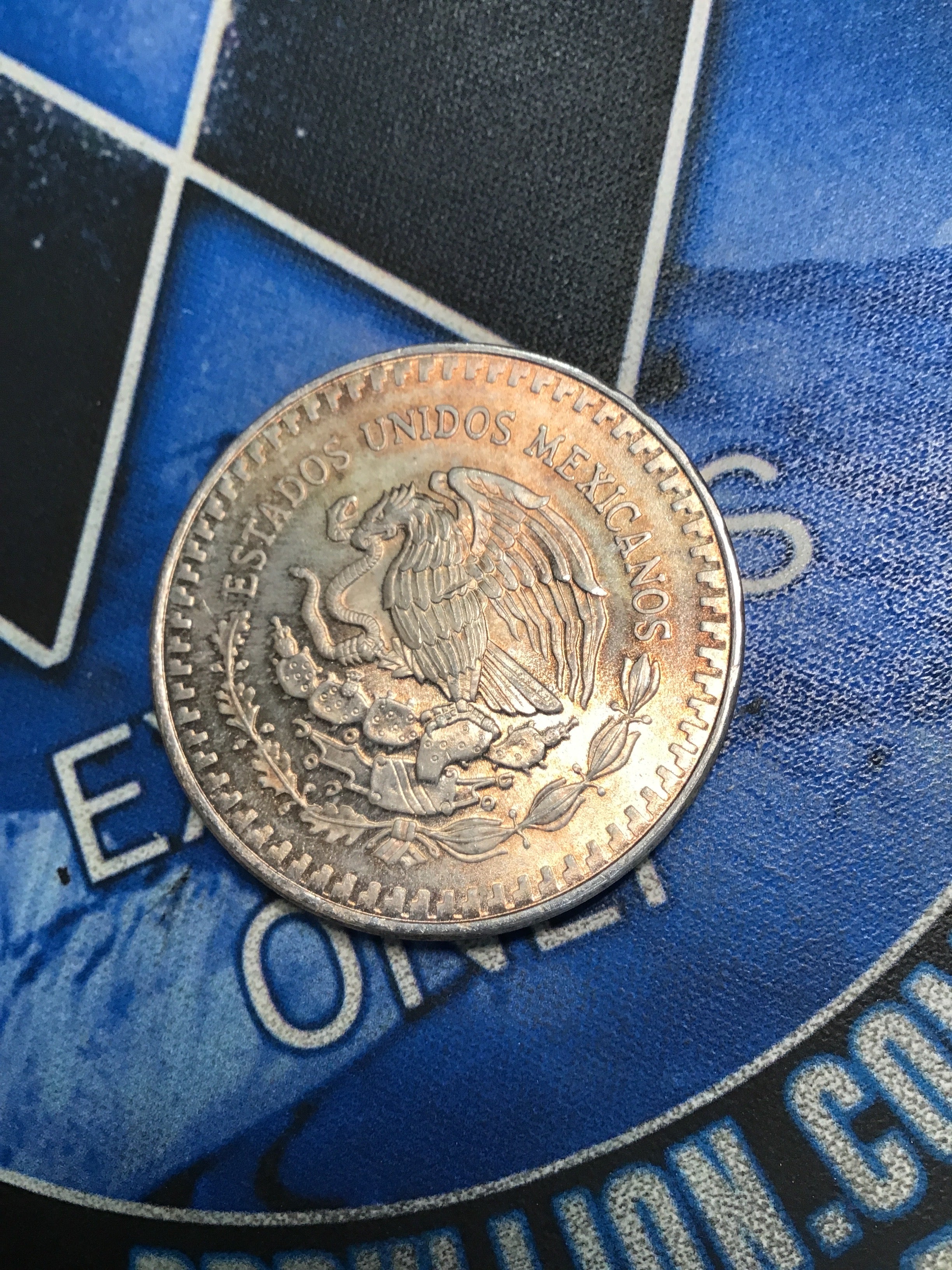 Toned 1983 Mexico Libertad 1 Onza .999 Fine Silver 🇲🇽