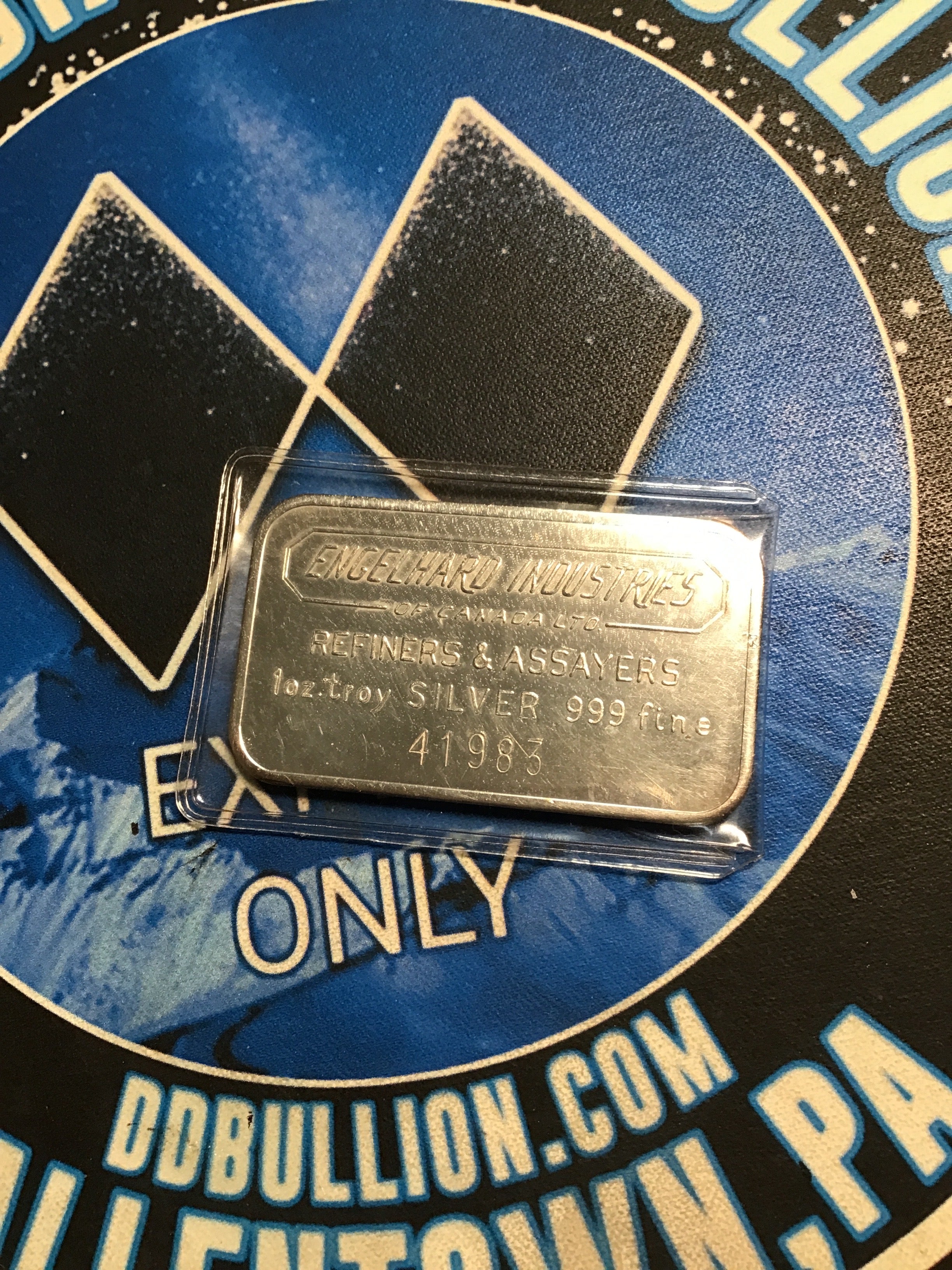 Engelhard Industries of Canada, Ltd. 1 oz. Silver Bar