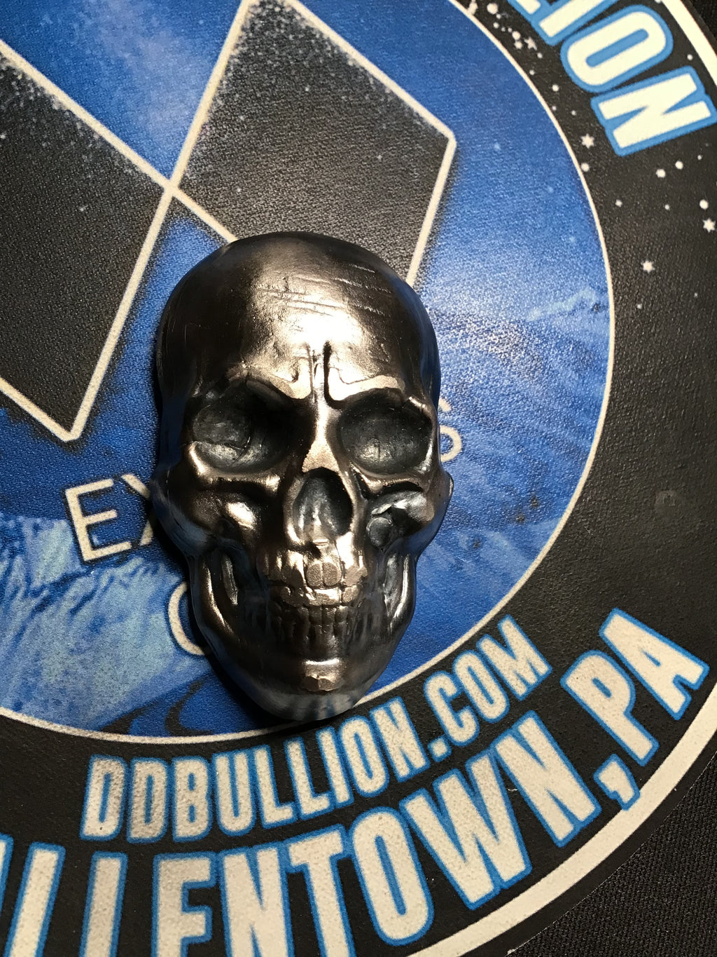 5.5 troy oz Silver Skull .999 Fine Silver
