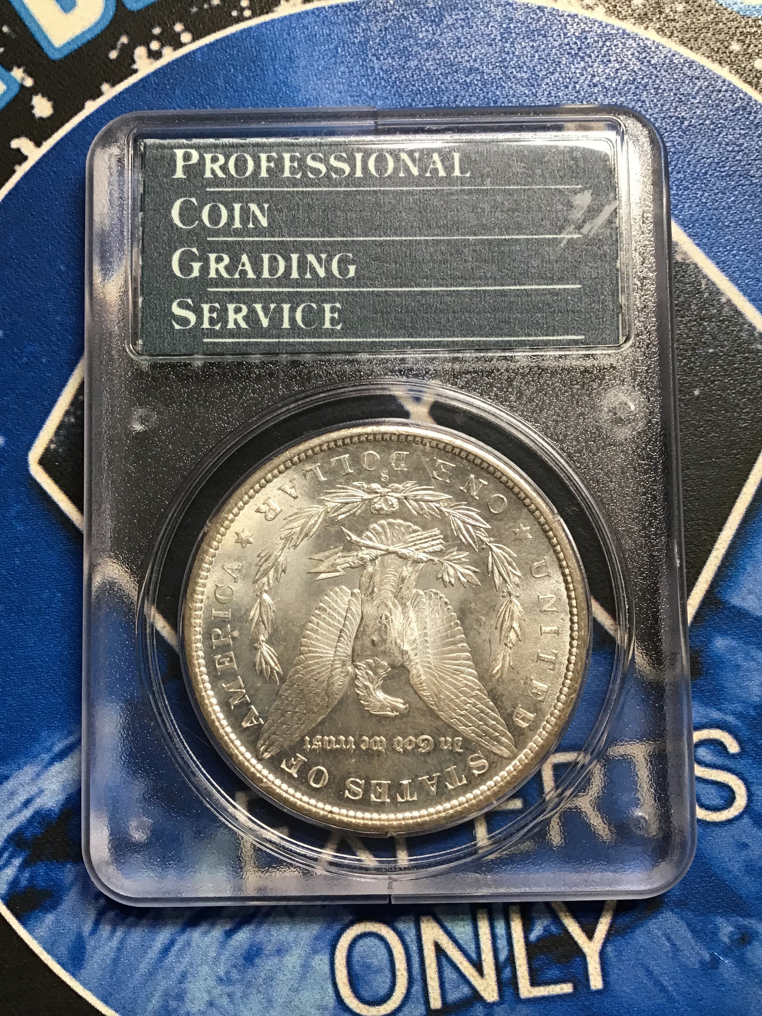 PCGS MS64 1880-S Morgan Silver Dollar- Rattler Holder