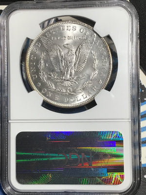 1896 STAR MS64 Morgan Silver Dollar- Rainbow Toning