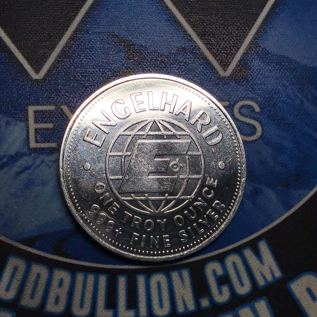 1982 Engelhard Prospector 1 oz. Silver Round- Big E Reverse