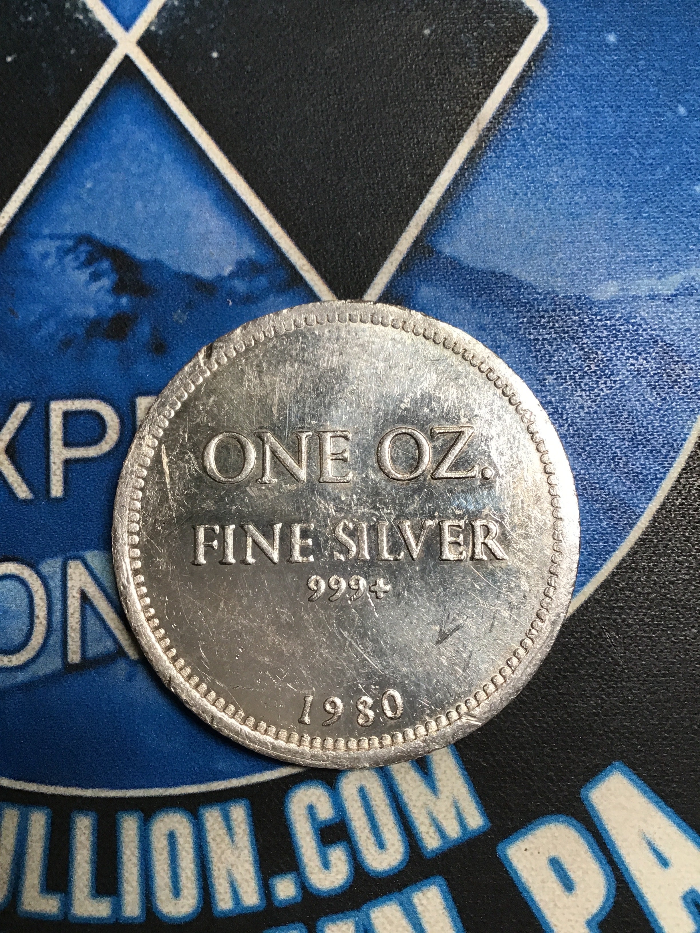 Very Rare 1980 Hoffman and Hoffman One Dot Silver Round