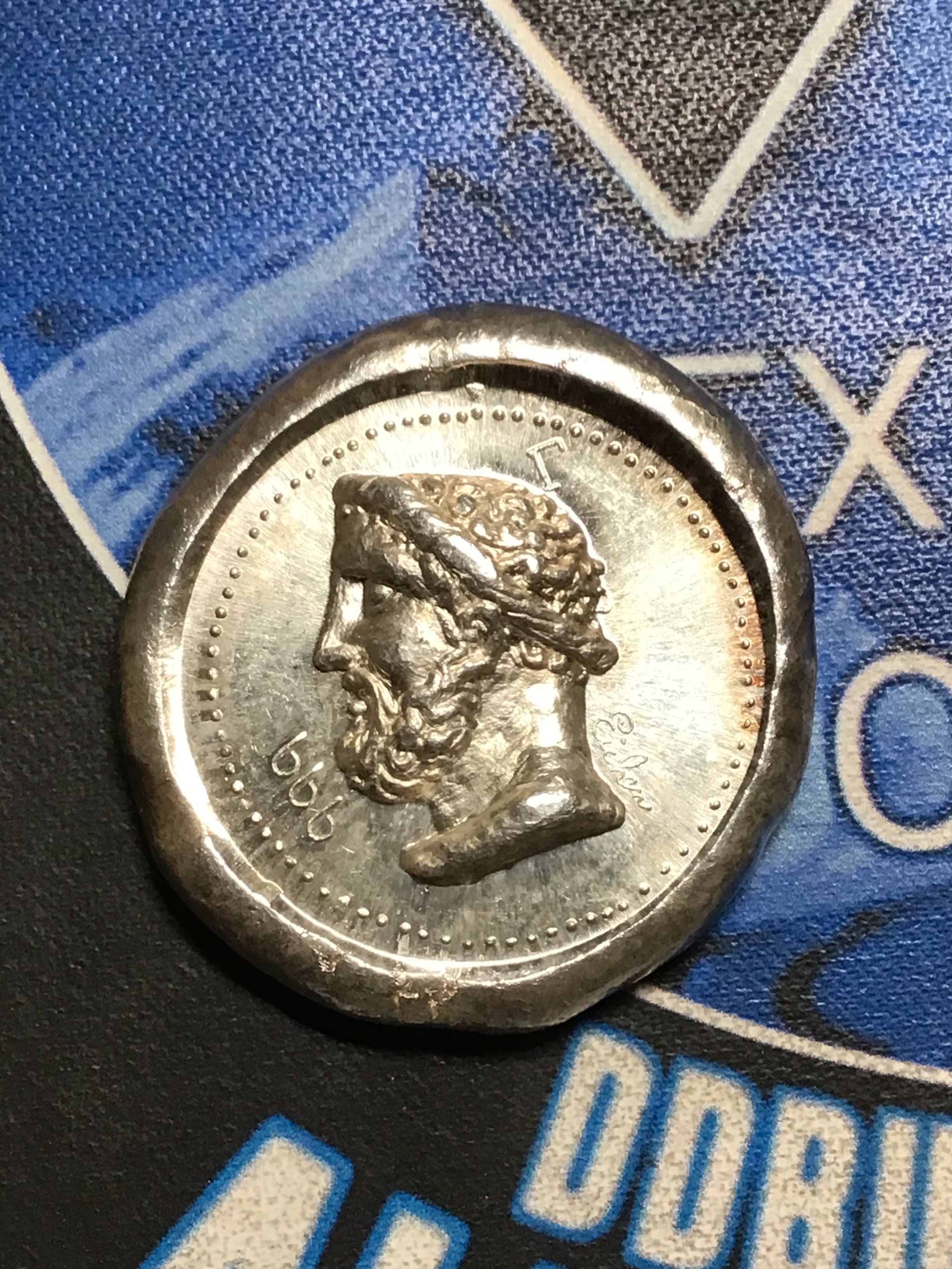 Very Rare USVI 1 oz. Roman Head Ingot- .999 Fine Silver