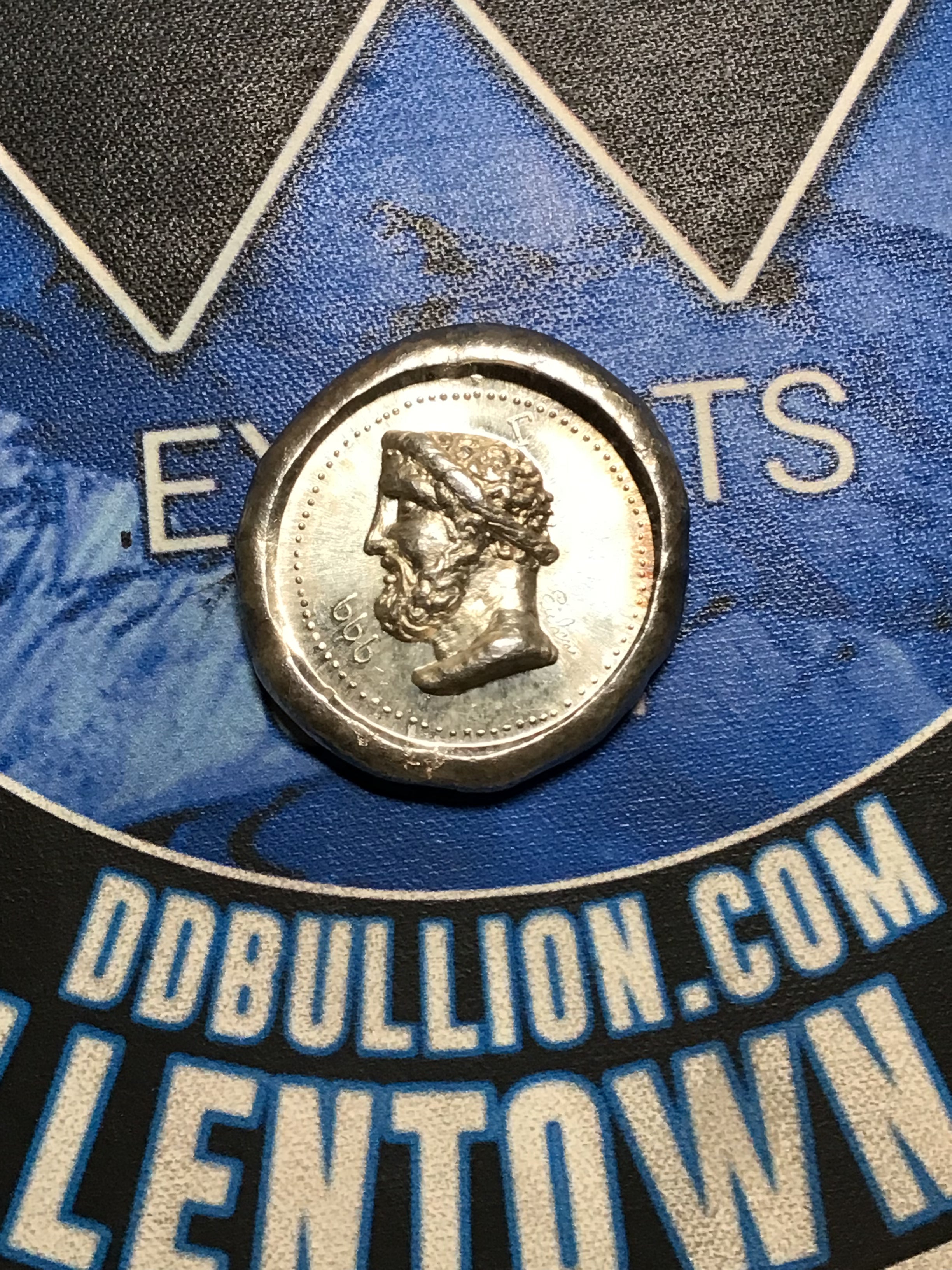 Very Rare USVI 1 oz. Roman Head Ingot- .999 Fine Silver