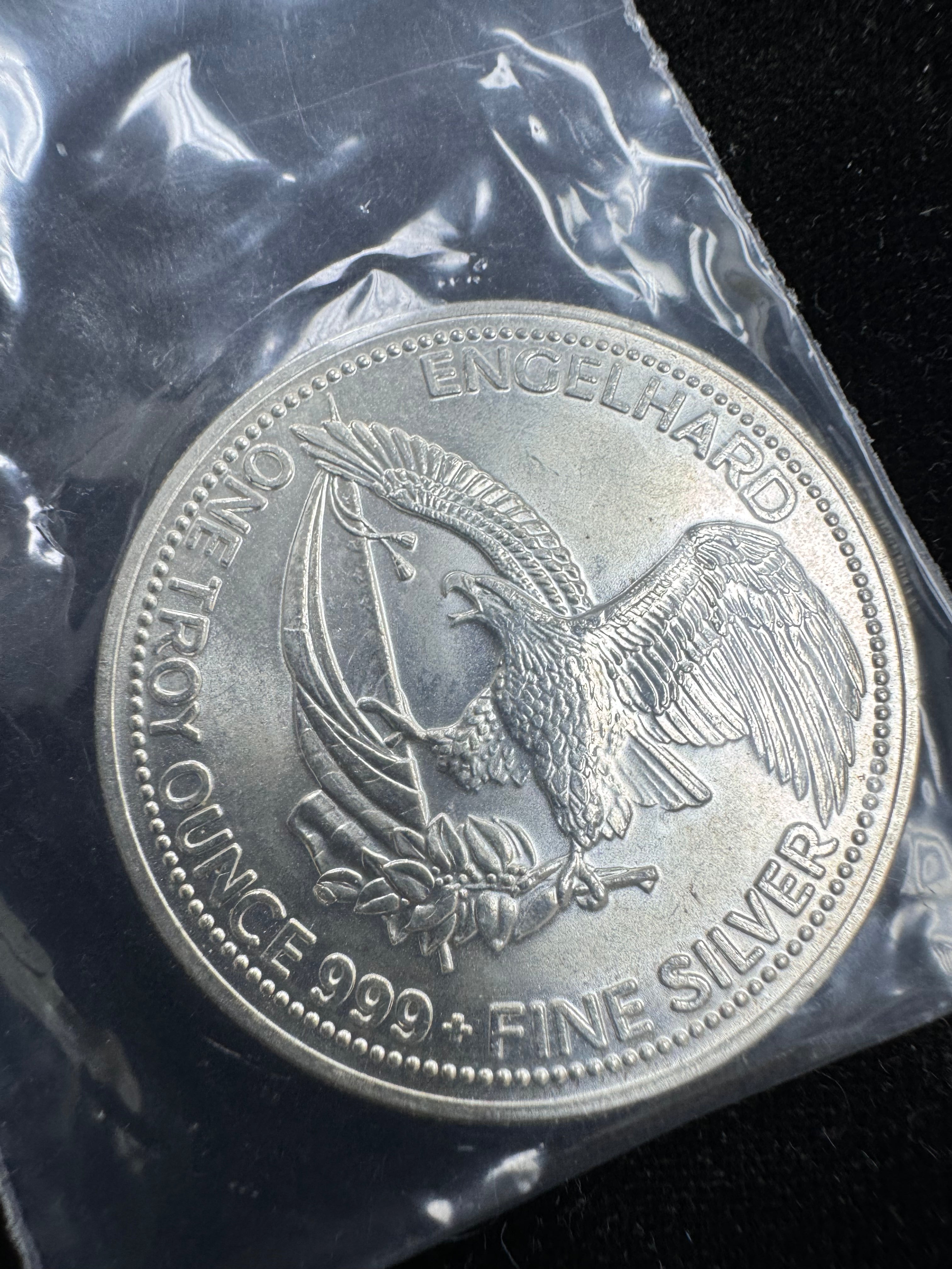 1986 Engelhard Prospector 1 oz. .999 Silver Round