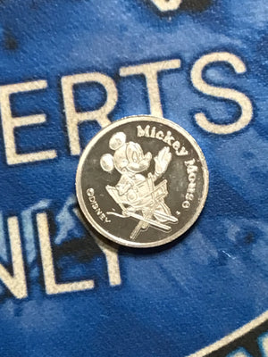 Rare Mickey and Minnie Mouse 1/20 Fractional Silver- .999