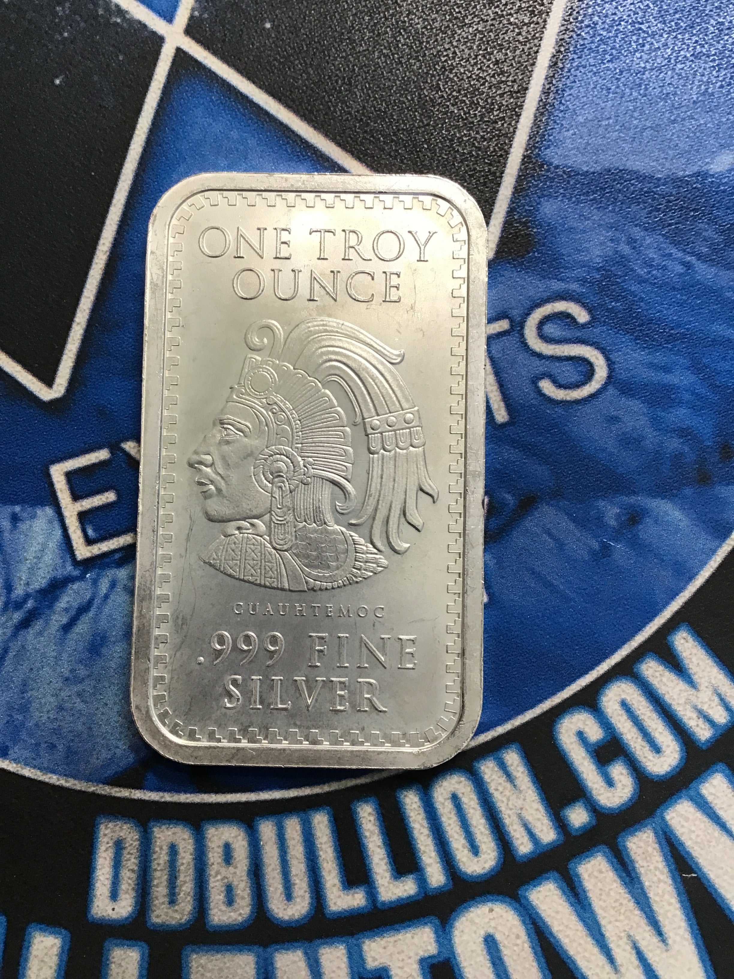 Golden State Mint Aztec Calendar Silver Bar - Cuauhtemoc
