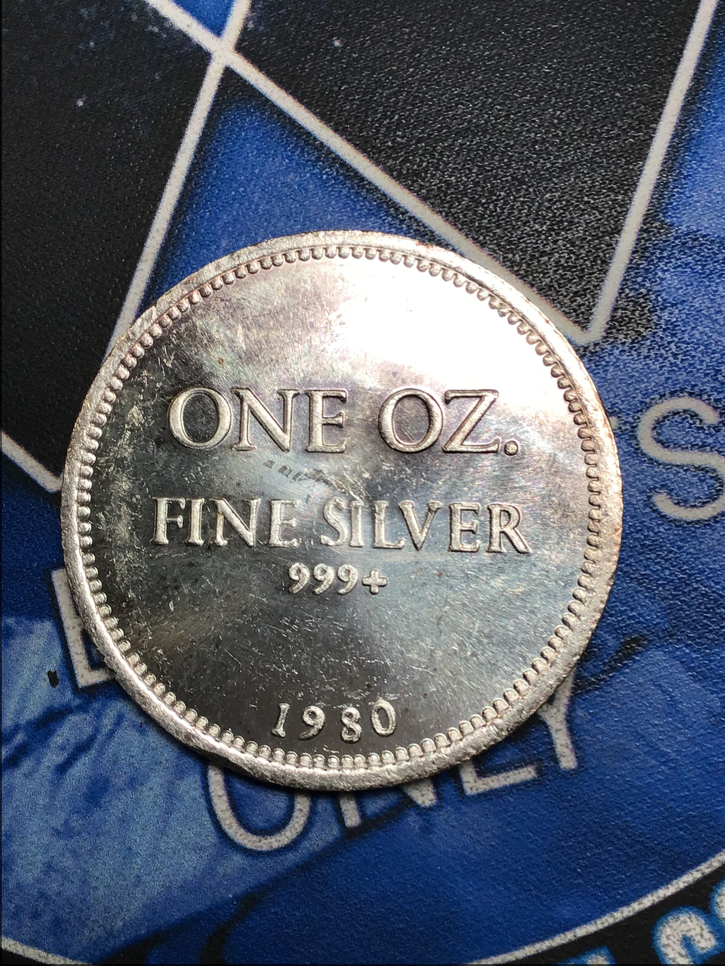 Very Rare 1980 Hoffman and Hoffman One Dot Silver Round