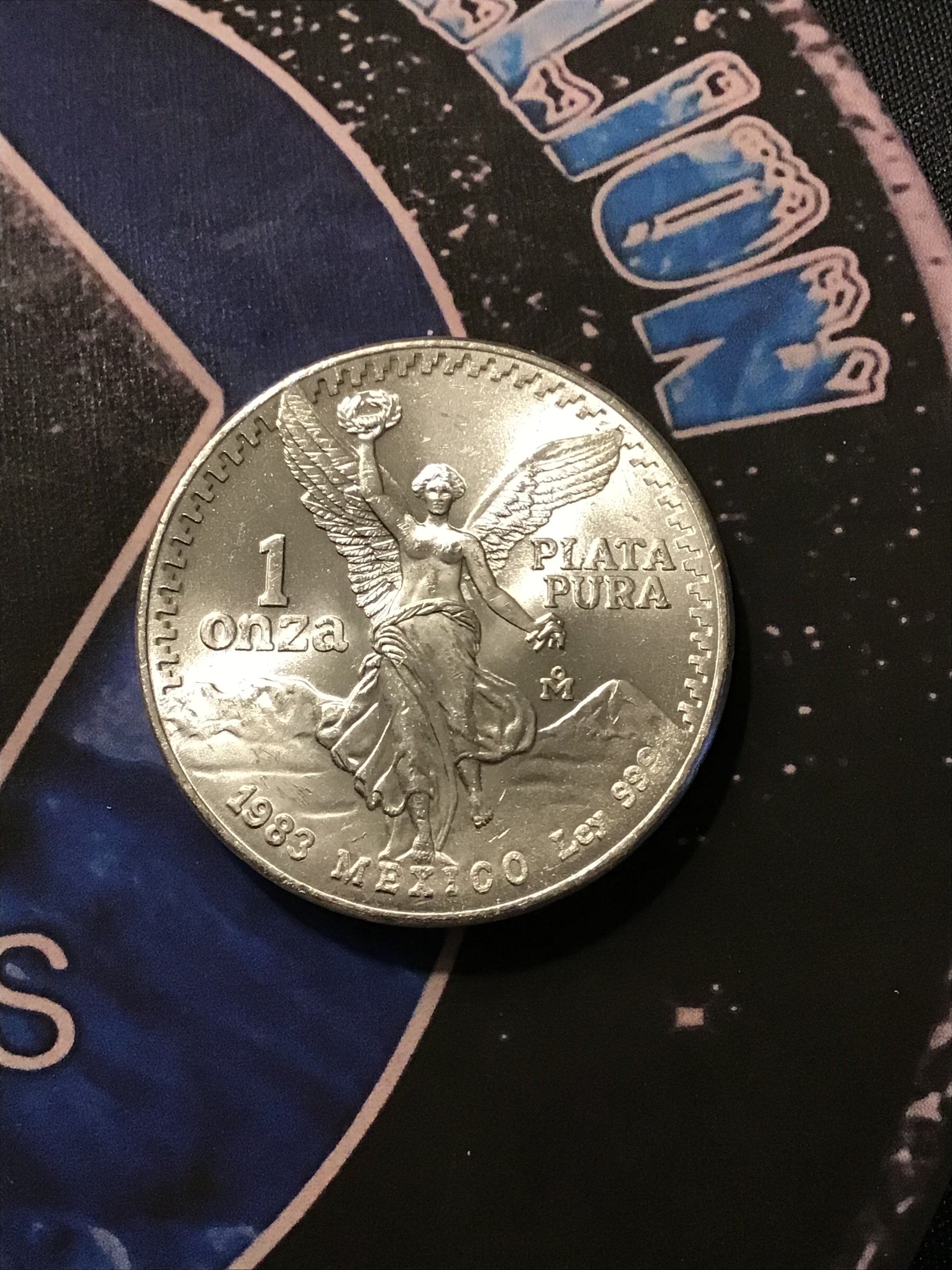 1983 Mexico Libertad 1 Onza .999 Fine Silver 🇲🇽
