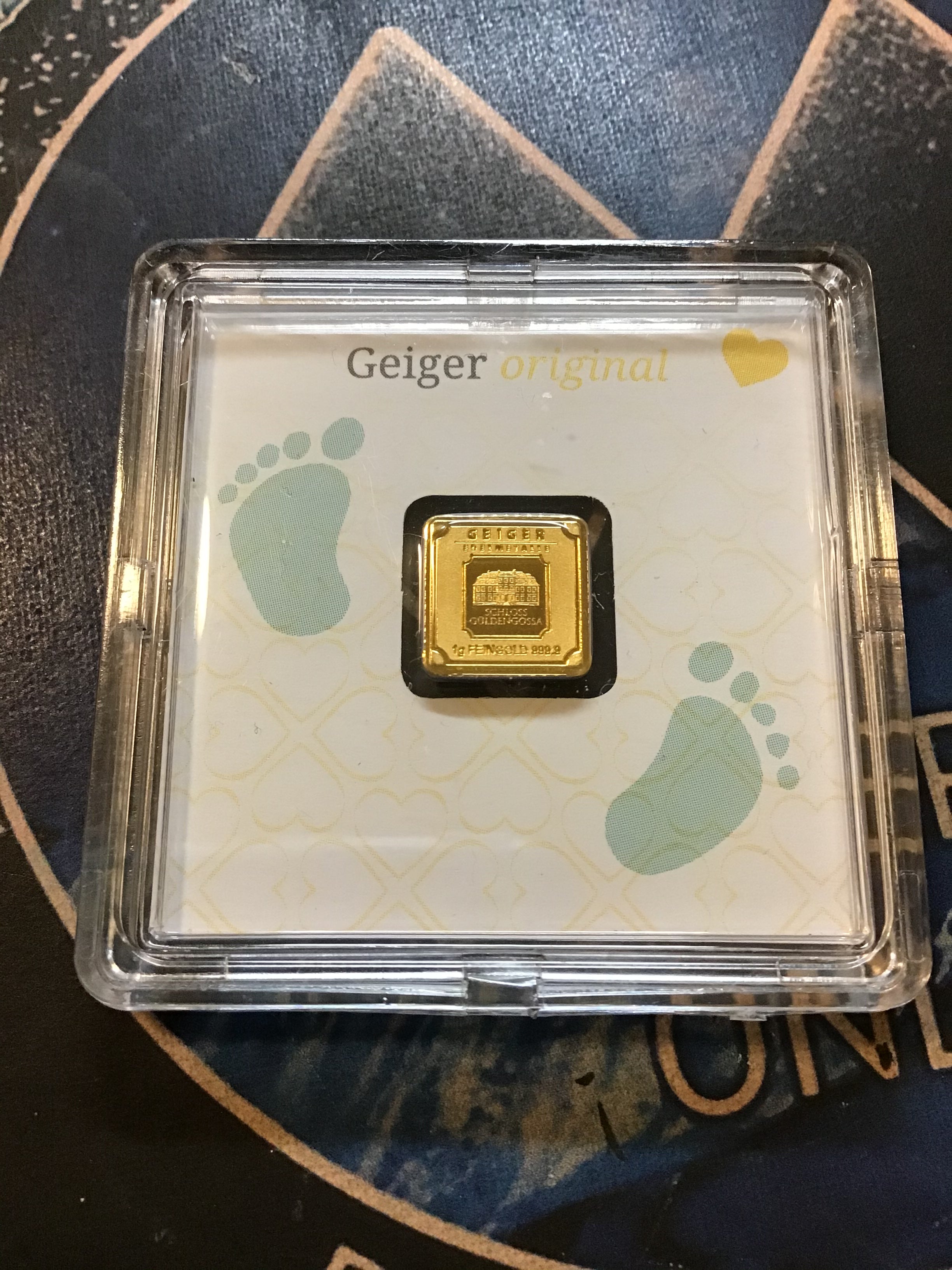 1 gram Geiger Edelmetalle Sealed Fractional Gold- Baby Hands and Feet