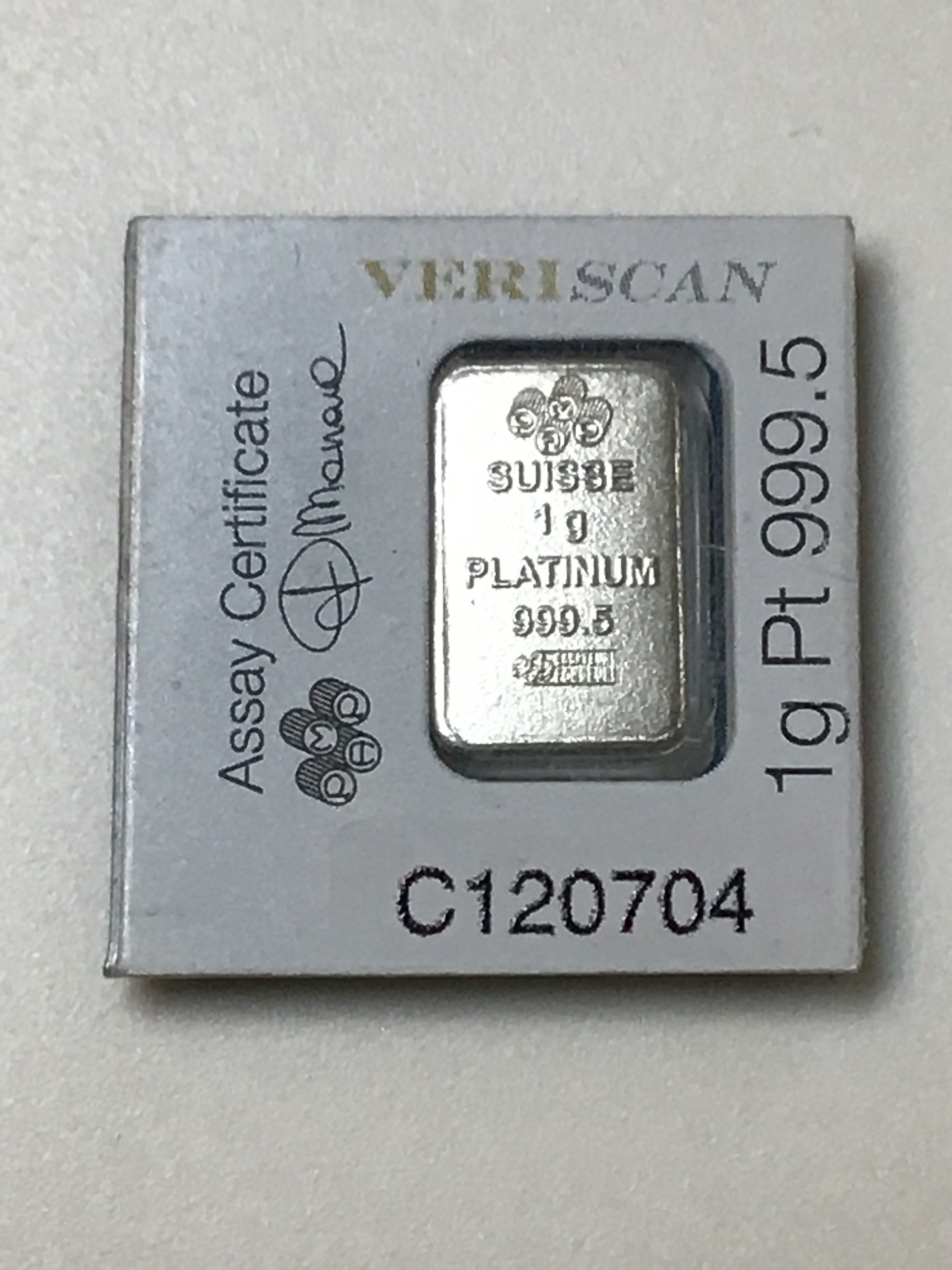 Pamp Platinum 1 gram 999.5 Pure Sealed Assay