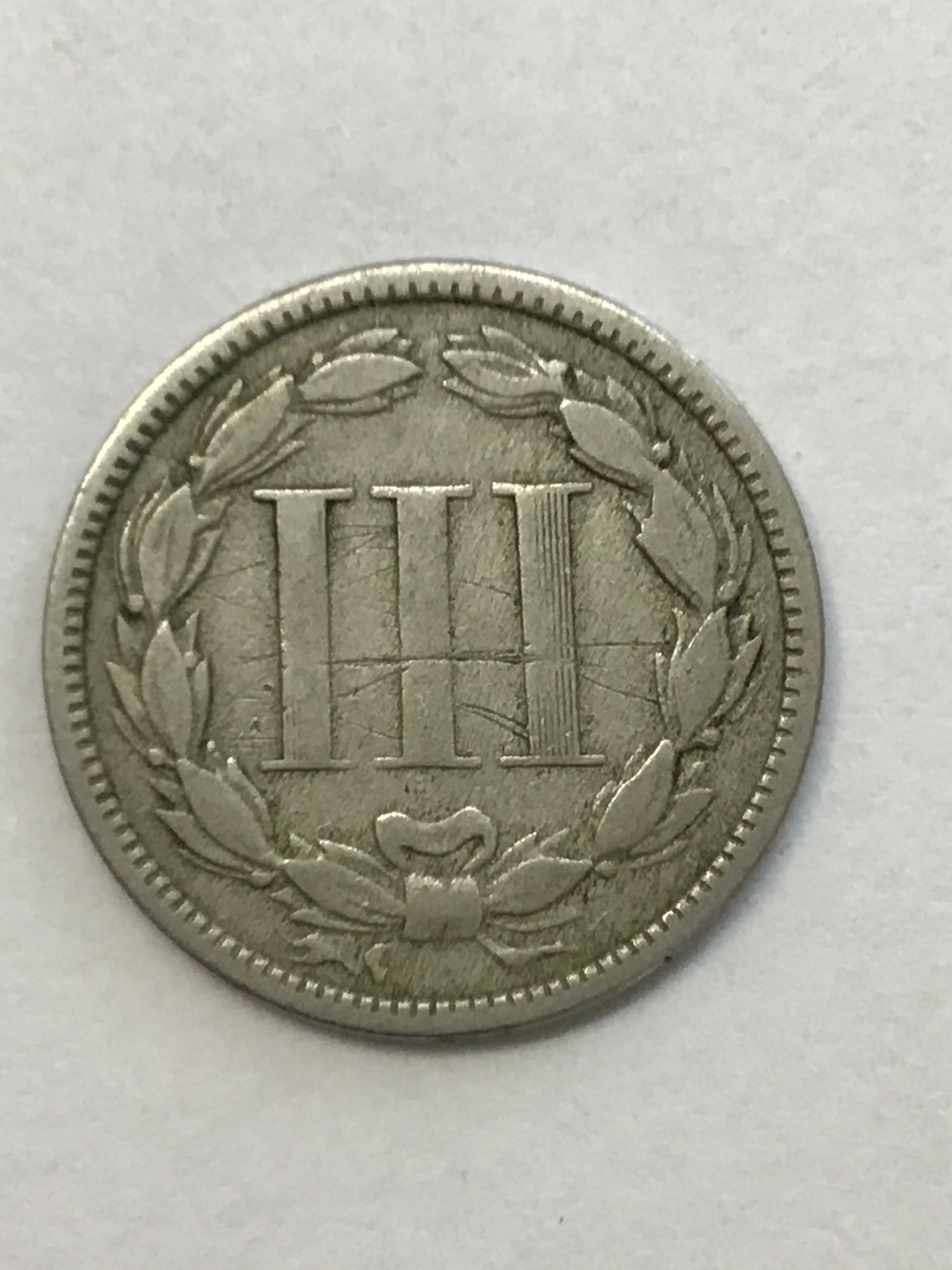 1870 Three Cent Nickel Piece