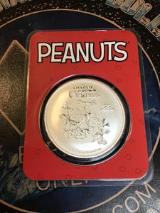 Peanuts 55 years of Charlie brown Christmas 1 ounce silver in TEP