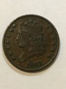 1833 Classic Head Half Cent-Very Low Mintage