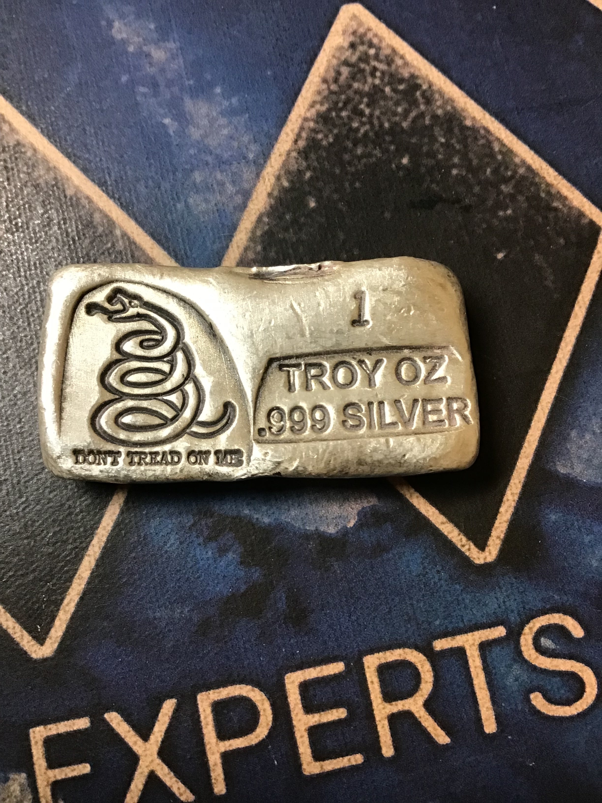 PG&G Don’t Tread On Me Silver Bar 1 oz. .999