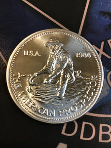 1986 Engelhard Prospector 1 oz. .999 Silver Round