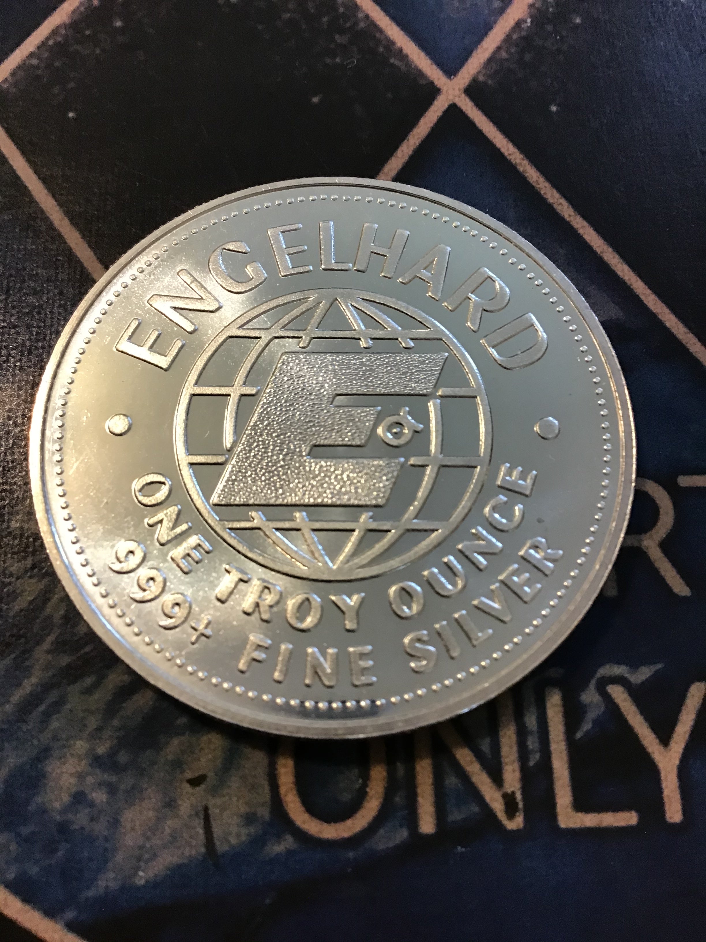 1984 Engelhard Prospector 1 oz. Silver Round-Big E Reverse