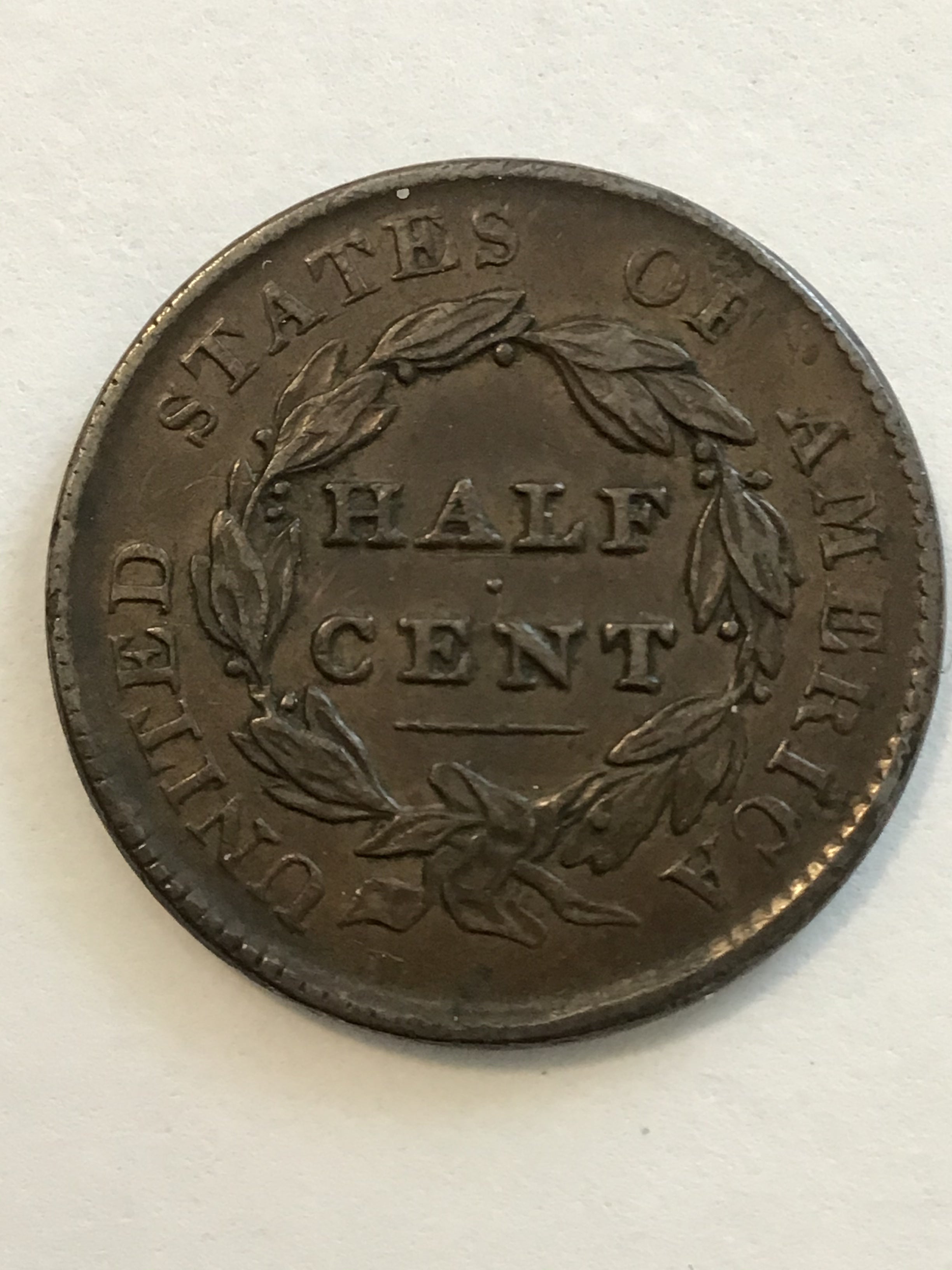 1828 13 Stars Classic Head Half Cent