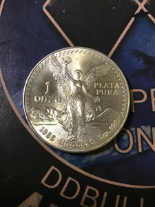 1986 Mexico Libertad 1 Onza .999 Fine Silver 🇲🇽