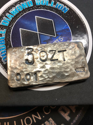 Double Diamond Bullion “Experts Only” 3 oz. Avalanche Silver Bar
