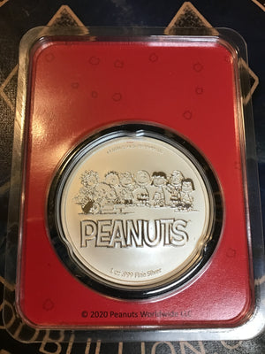 Peanuts 55 years of Charlie brown Christmas 1 ounce silver in TEP