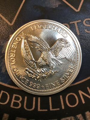 1984 Engelhard Prospector 1 Troy Ounce .999 Silver Round-Eagle Reverse