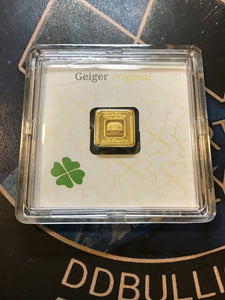 1 gram Geiger Edelmetalle Sealed Fractional Gold Assay-Shamrock