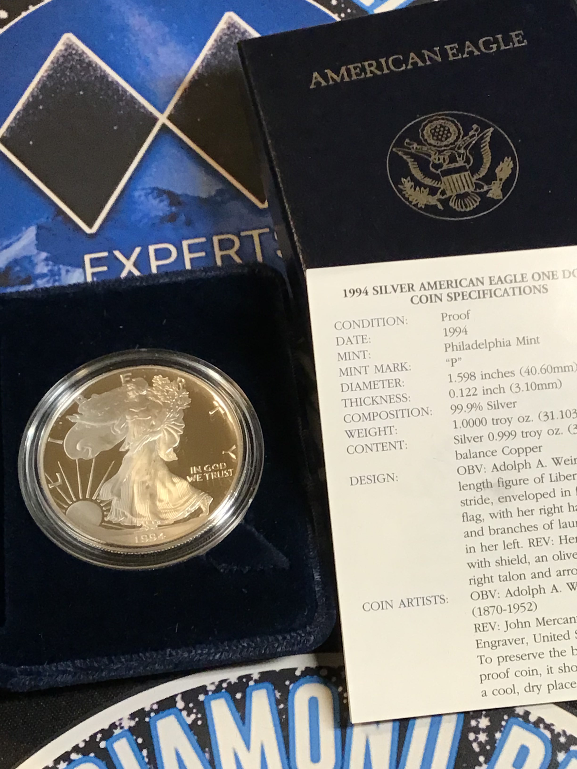 1994 Proof American Silver Eagle