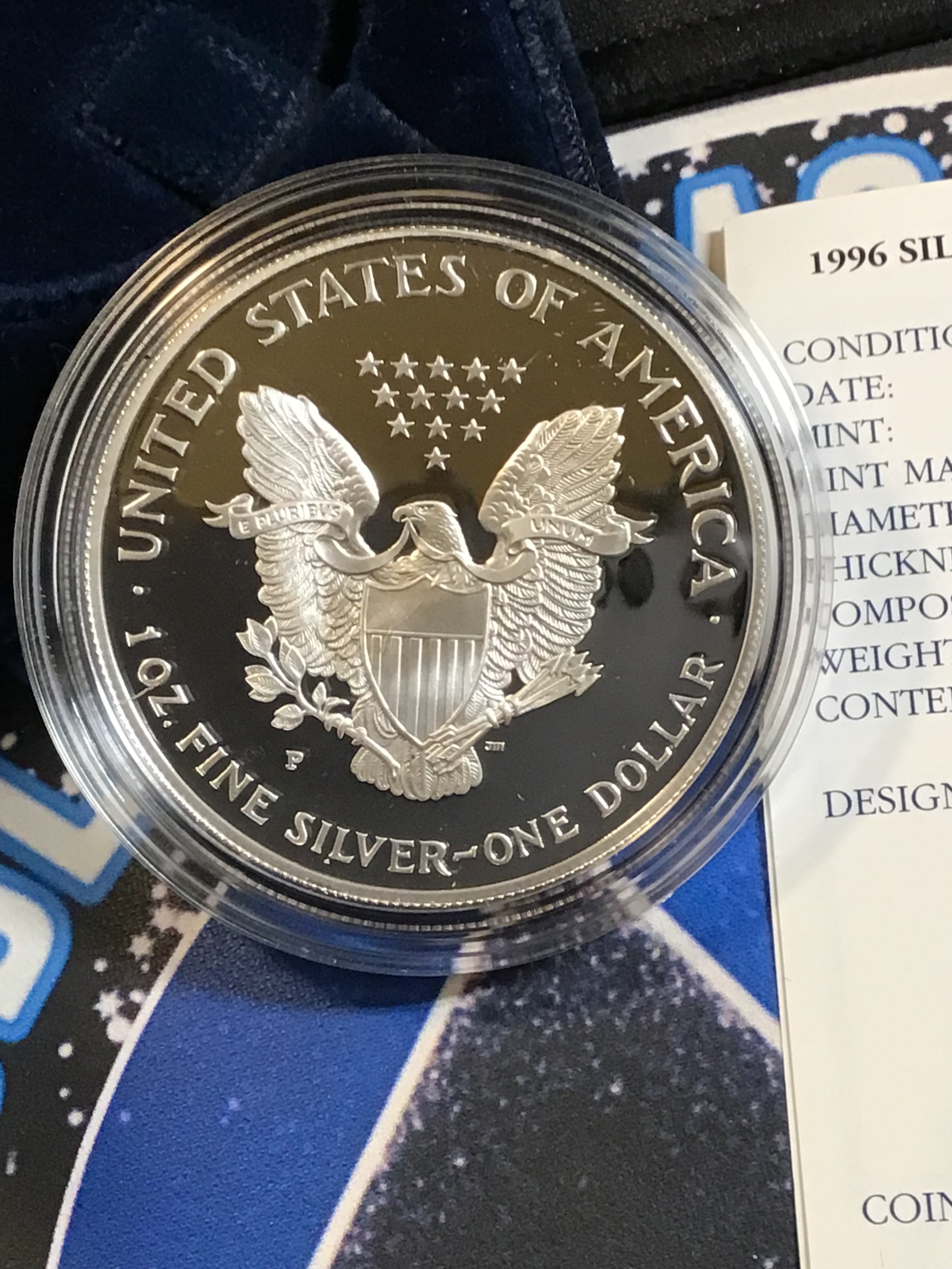 1996 Proof American Silver Eagle